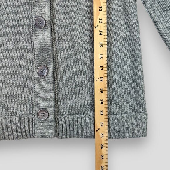 Sundance Women's Cardigan Sweater Gray Buttons Cotton Merino Wool Size Medium - Picture 4 of 6
